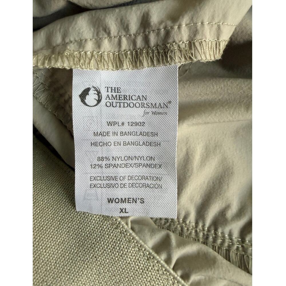 The American Outdoorsman Women’s Hiking Trail Shorts XL Gray Mid Rise Stretch 5” - Picture 3 of 8